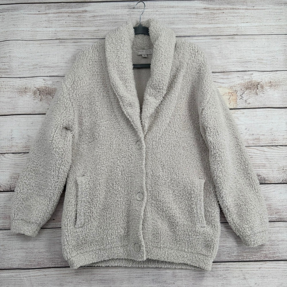Barefoot Dreams Cardigan Women XS Cream CozyChic Shawl Collar Button BDWCC22899